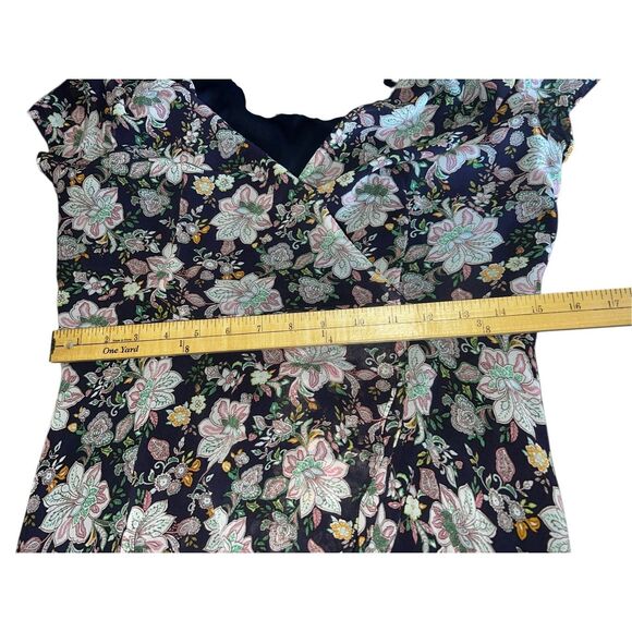 Altard State Blue Floral Cottagecore Romantic Asymetrical Midi Dress Medium - Picture 6 of 8